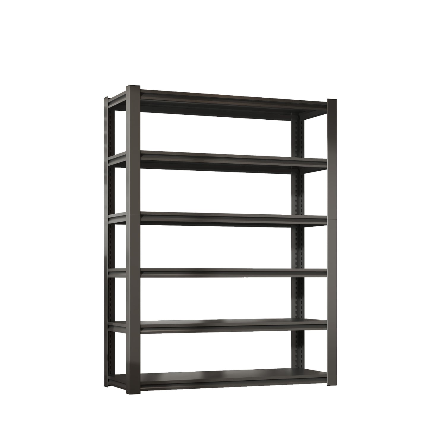 82"H  6 Tier Metal Shelves for Storage Garage Shelving 2400LBS Heavy Duty Storage Shelves Adjustable Garage Shelf Industrial Shelving Unit Storage Utility Rack,48"W*18"D*82"H,Black