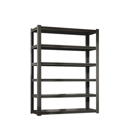 82"H  6 Tier Metal Shelves for Storage Garage Shelving 2400LBS Heavy Duty Storage Shelves Adjustable Garage Shelf Industrial Shelving Unit Storage Utility Rack,48"W*18"D*82"H,Black