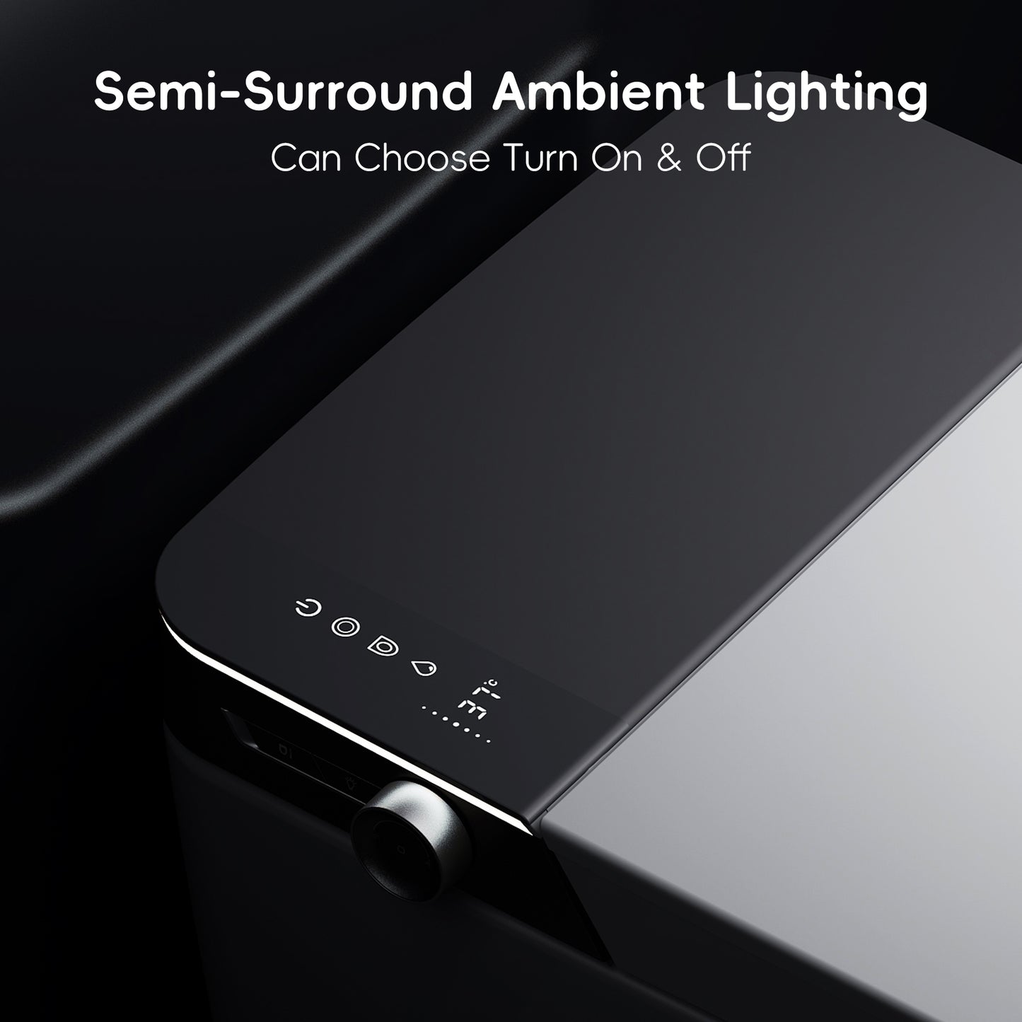 Tankless Smart Toilet with Bidet Built In, Auto Open & Close, Wider Bidet with Heated Seat, Warm Water and Dry, Foot Sensor, LED Display, Remote Control, White