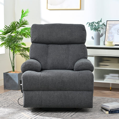Oversized Power Lift Recliner Chair for Elderly, Electric Fabric Recliner Chair for Seniors, Home Theater Seating,Reclining Sofa Chair with Remote Control,Side Pocket ,Spacious Seat(Dark Gray)