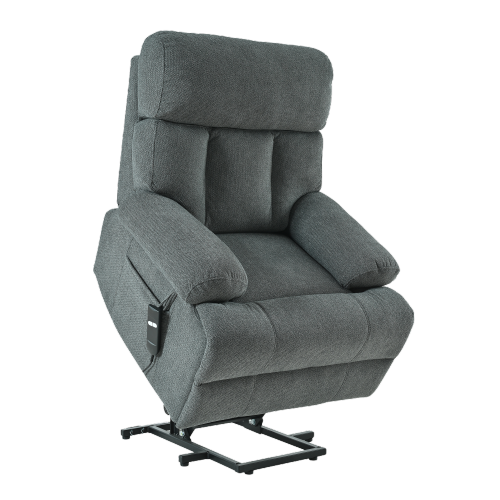 Oversized Power Lift Recliner Chair for Elderly, Electric Fabric Recliner Chair for Seniors, Home Theater Seating,Reclining Sofa Chair with Remote Control,Side Pocket ,Spacious Seat(Dark Gray)