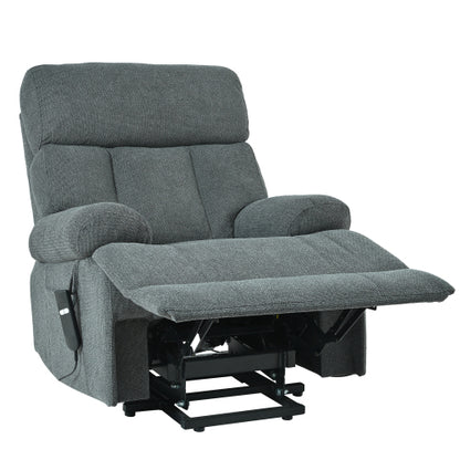 Oversized Power Lift Recliner Chair for Elderly, Electric Fabric Recliner Chair for Seniors, Home Theater Seating,Reclining Sofa Chair with Remote Control,Side Pocket ,Spacious Seat(Dark Gray)