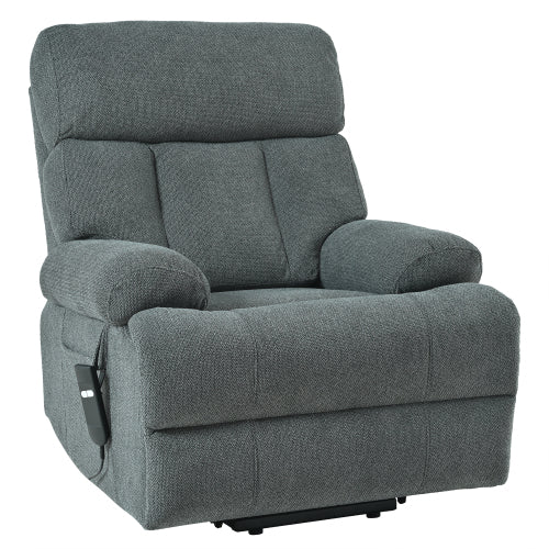 Oversized Power Lift Recliner Chair for Elderly, Electric Fabric Recliner Chair for Seniors, Home Theater Seating,Reclining Sofa Chair with Remote Control,Side Pocket ,Spacious Seat(Dark Gray)