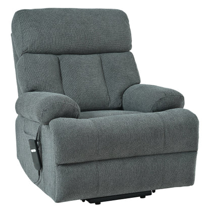 Oversized Power Lift Recliner Chair for Elderly, Electric Fabric Recliner Chair for Seniors, Home Theater Seating,Reclining Sofa Chair with Remote Control,Side Pocket ,Spacious Seat(Dark Gray)