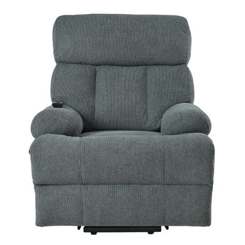 Oversized Power Lift Recliner Chair for Elderly, Electric Fabric Recliner Chair for Seniors, Home Theater Seating,Reclining Sofa Chair with Remote Control,Side Pocket ,Spacious Seat(Dark Gray)