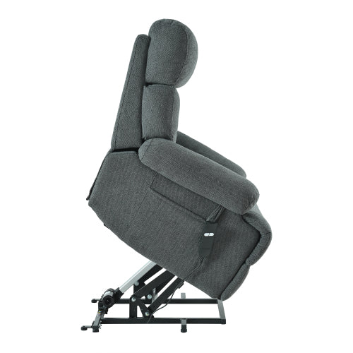 Oversized Power Lift Recliner Chair for Elderly, Electric Fabric Recliner Chair for Seniors, Home Theater Seating,Reclining Sofa Chair with Remote Control,Side Pocket ,Spacious Seat(Dark Gray)