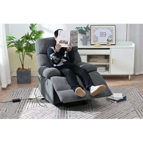 Oversized Power Lift Recliner Chair for Elderly, Electric Fabric Recliner Chair for Seniors, Home Theater Seating,Reclining Sofa Chair with Remote Control,Side Pocket ,Spacious Seat(Dark Gray)