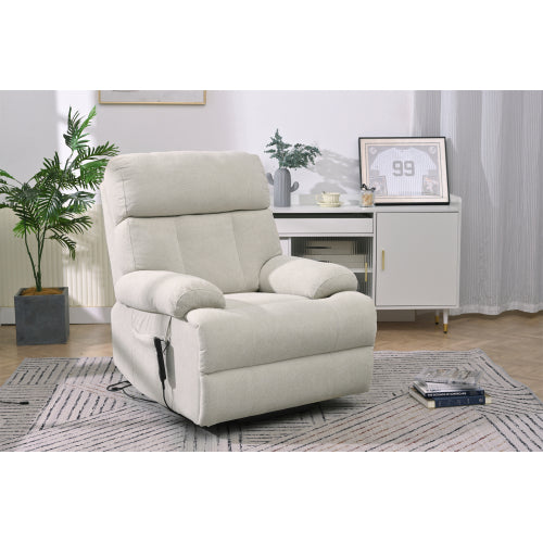 Oversized Power Lift Recliner Chair for Elderly, Electric Fabric Recliner Chair for Seniors, Home Theater Seating,Reclining Sofa Chair with Remote Control,Side Pocket ,Spacious Seat(Light Gray)