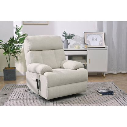 Oversized Power Lift Recliner Chair for Elderly, Electric Fabric Recliner Chair for Seniors, Home Theater Seating,Reclining Sofa Chair with Remote Control,Side Pocket ,Spacious Seat(Light Gray)