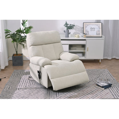 Oversized Power Lift Recliner Chair for Elderly, Electric Fabric Recliner Chair for Seniors, Home Theater Seating,Reclining Sofa Chair with Remote Control,Side Pocket ,Spacious Seat(Light Gray)