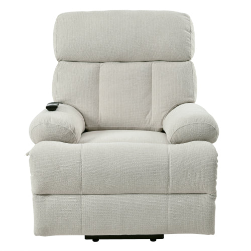 Oversized Power Lift Recliner Chair for Elderly, Electric Fabric Recliner Chair for Seniors, Home Theater Seating,Reclining Sofa Chair with Remote Control,Side Pocket ,Spacious Seat(Light Gray)