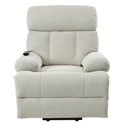 Oversized Power Lift Recliner Chair for Elderly, Electric Fabric Recliner Chair for Seniors, Home Theater Seating,Reclining Sofa Chair with Remote Control,Side Pocket ,Spacious Seat(Light Gray)
