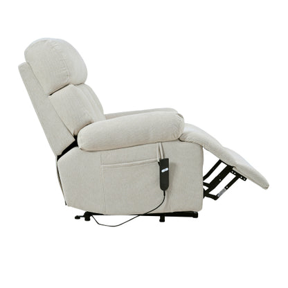 Oversized Power Lift Recliner Chair for Elderly, Electric Fabric Recliner Chair for Seniors, Home Theater Seating,Reclining Sofa Chair with Remote Control,Side Pocket ,Spacious Seat(Light Gray)