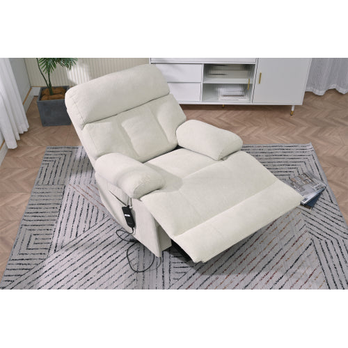 Oversized Power Lift Recliner Chair for Elderly, Electric Fabric Recliner Chair for Seniors, Home Theater Seating,Reclining Sofa Chair with Remote Control,Side Pocket ,Spacious Seat(Light Gray)