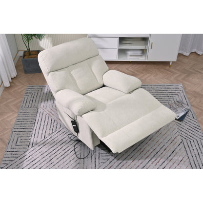 Oversized Power Lift Recliner Chair for Elderly, Electric Fabric Recliner Chair for Seniors, Home Theater Seating,Reclining Sofa Chair with Remote Control,Side Pocket ,Spacious Seat(Light Gray)