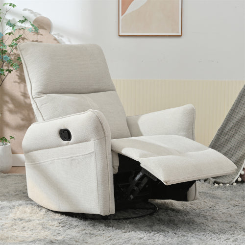 360° Swivel Rocker Recliner Chair,Swivel Nursery Rocking Chair,Glider Chair,Modern Rocking Swivel Recliner Chair for Bedroom,Living Room Chair Home Theater Seating(Fabric Gray+360°Swivel )