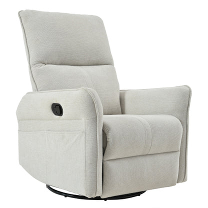 360° Swivel Rocker Recliner Chair,Swivel Nursery Rocking Chair,Glider Chair,Modern Rocking Swivel Recliner Chair for Bedroom,Living Room Chair Home Theater Seating(Fabric Gray+360°Swivel )