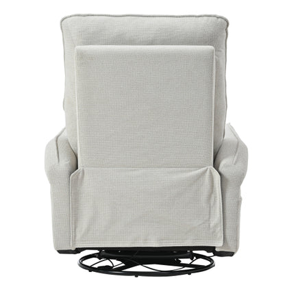 360° Swivel Rocker Recliner Chair,Swivel Nursery Rocking Chair,Glider Chair,Modern Rocking Swivel Recliner Chair for Bedroom,Living Room Chair Home Theater Seating(Fabric Gray+360°Swivel )