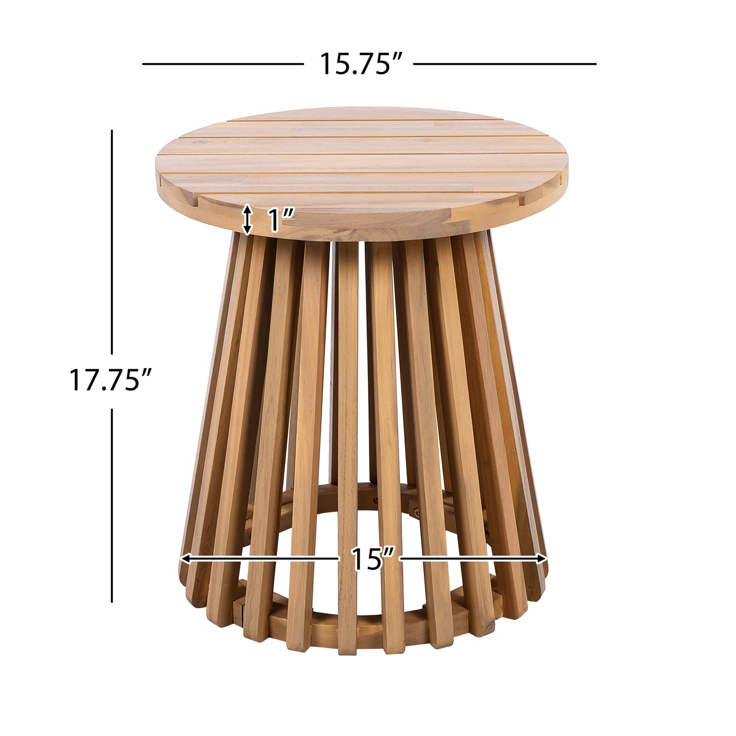Patio Conversation Set, Outdoor Wood Leisure Seat(Set of 2),Armchair with Cushions,Acacia Wood Patio Side Table,for Backyard, Lawn, Balcony,Teak Finish,Blue cushion