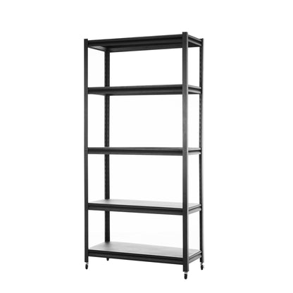 Storage shelves with 5 adjustable levels, garage storage shelves, heavy-duty metal shelves, practical shelf units, suitable for warehouse storage rooms, wardrobes, kitchens( 72  x 35x15 inches)
