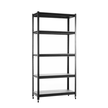 Storage shelves with 5 adjustable levels, garage storage shelves, heavy-duty metal shelves, practical shelf units, suitable for warehouse storage rooms, wardrobes, kitchens( 72  x 35x15 inches)
