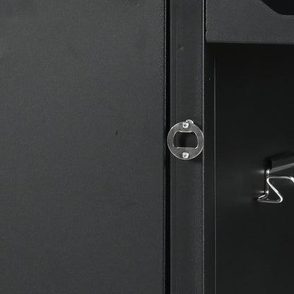 55.5" Outdoor Kitchen Island with Sink, Metal Grill Cart Table with 304 Stainless Steel Sink, Outdoor Bar Cart Sink Station with 4 Lockable Wheels for Pizza Prep & BBQ, L 55.5" x W 20" H 36.7