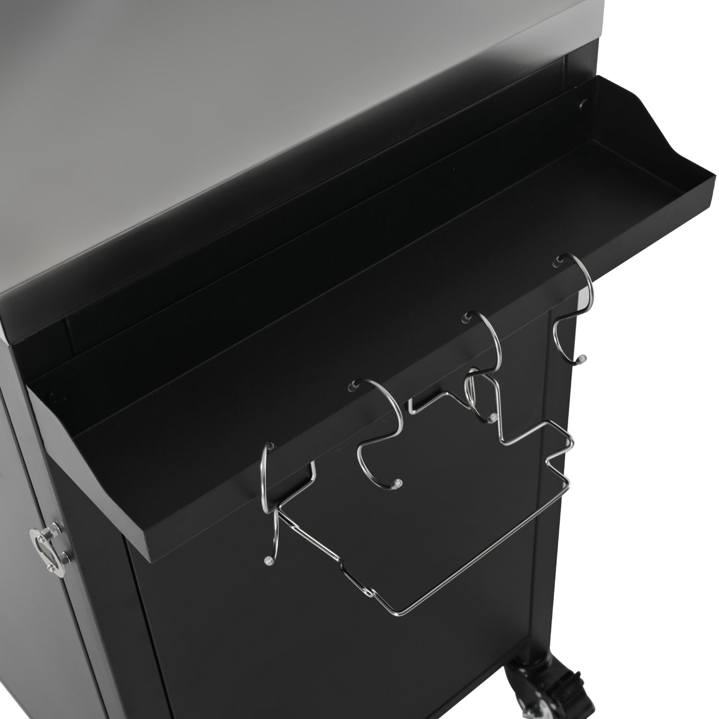 55.5" Outdoor Kitchen Island with Sink, Metal Grill Cart Table with 304 Stainless Steel Sink, Outdoor Bar Cart Sink Station with 4 Lockable Wheels for Pizza Prep & BBQ, L 55.5" x W 20" H 36.7