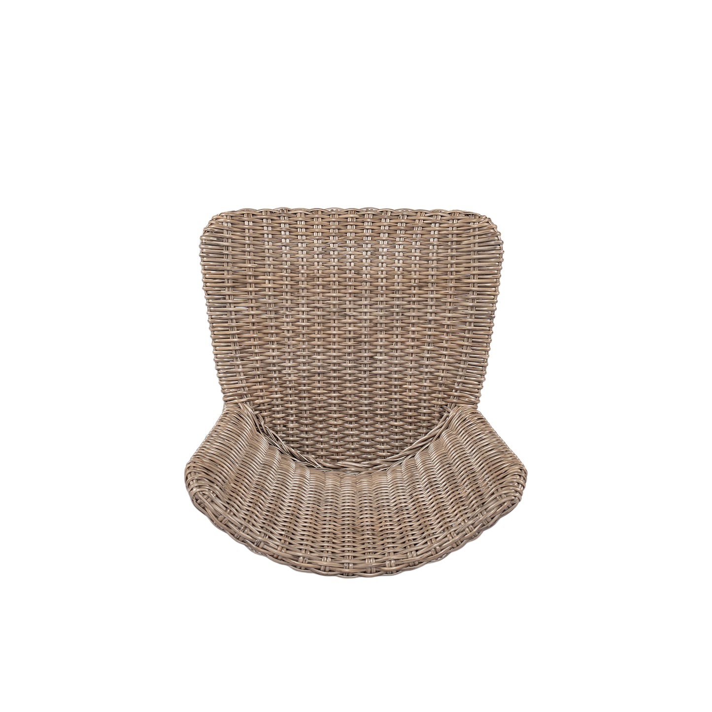 Outdoor Bar Stool, Teak Finished Wood with Light Brown Wicker, Set of 2