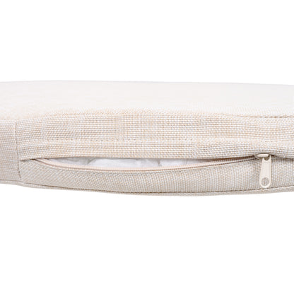 Acacia Wood Outdoor Dining Chairs 2-Pack with Mix White Rope Handles, Washable Waterproof Beige Cushions, 400 lbs Capacity