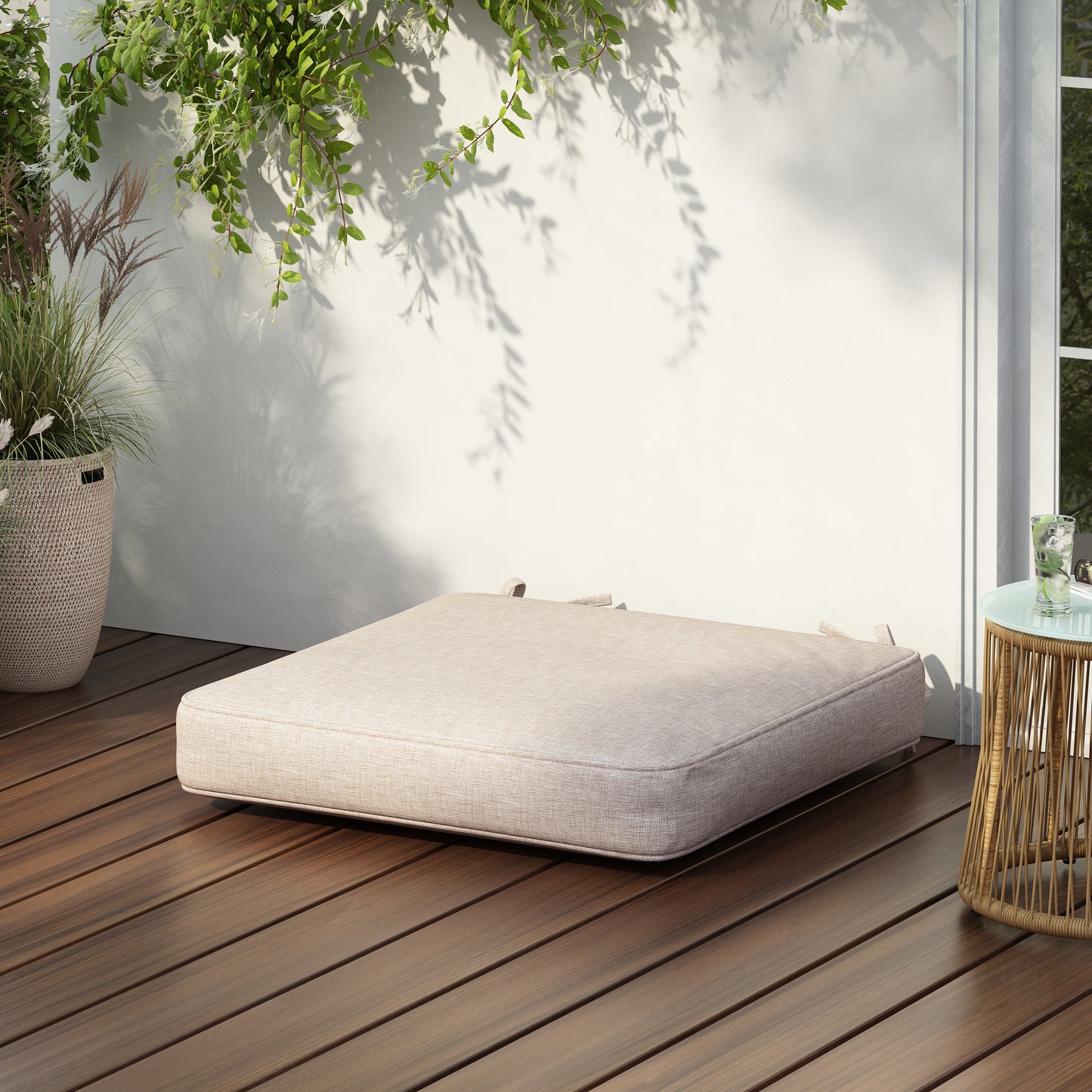 Outdoor Dining Chair Cushion, Beige