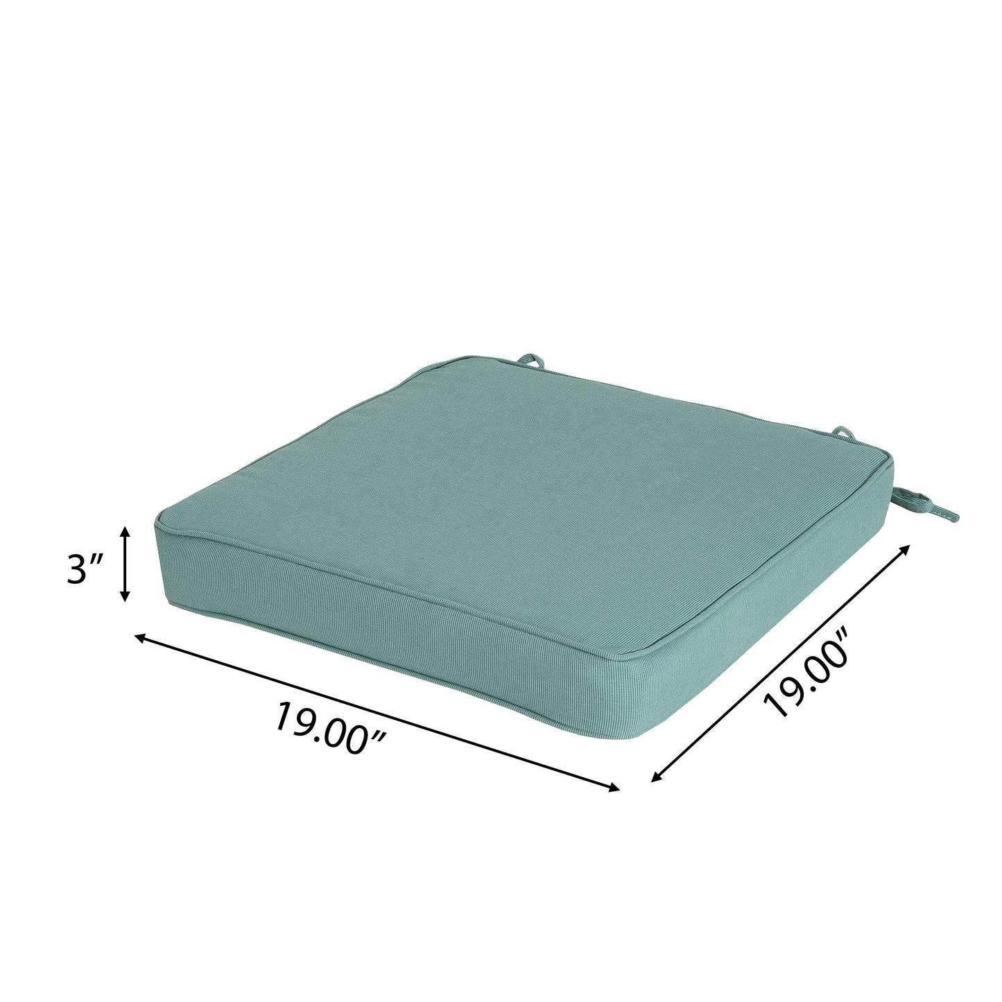 Outdoor Dining Chair Cushion, Teal