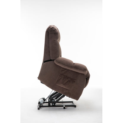 Power Lift Recliner Chair for Elderly- Heavy Duty and Safety Motion Reclining Mechanism-Fabric Sofa Living Room Chair