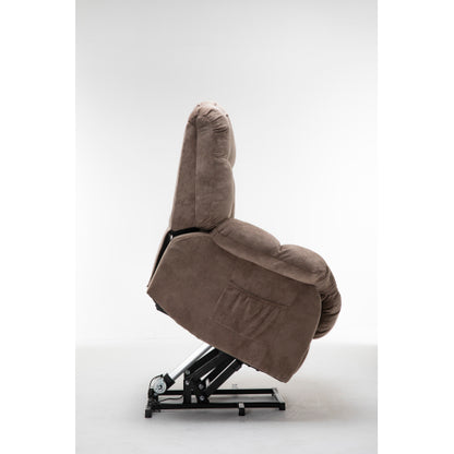 Power Lift Recliner Chair for Elderly- Heavy Duty and Safety Motion Reclining Mechanism-Fabric Sofa Living Room Chair