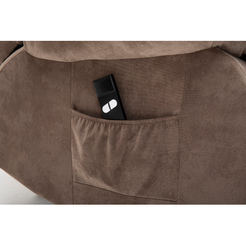 Power Lift Recliner Chair for Elderly- Heavy Duty and Safety Motion Reclining Mechanism-Fabric Sofa Living Room Chair