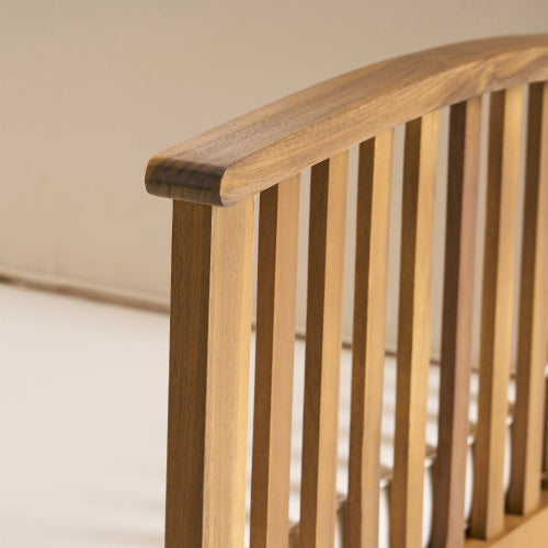 Patio Set Outdoor Acacia Wood Furniture Sets-Modern Club Chair Conversation Sets with Side Table for Garden, Patio & Deck ( Brown Patina+Cream Cushion)