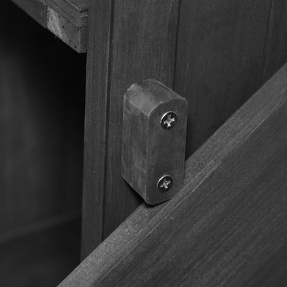 78.3" Outdoor Kitchen Island with Foldable Grill Table, Wooden Outdoor Grill Cart with Trash Can Storage & Stainless Steel Top, Outdoor Bar Cart, Pizza Oven Table for Lawn & Garden, Black