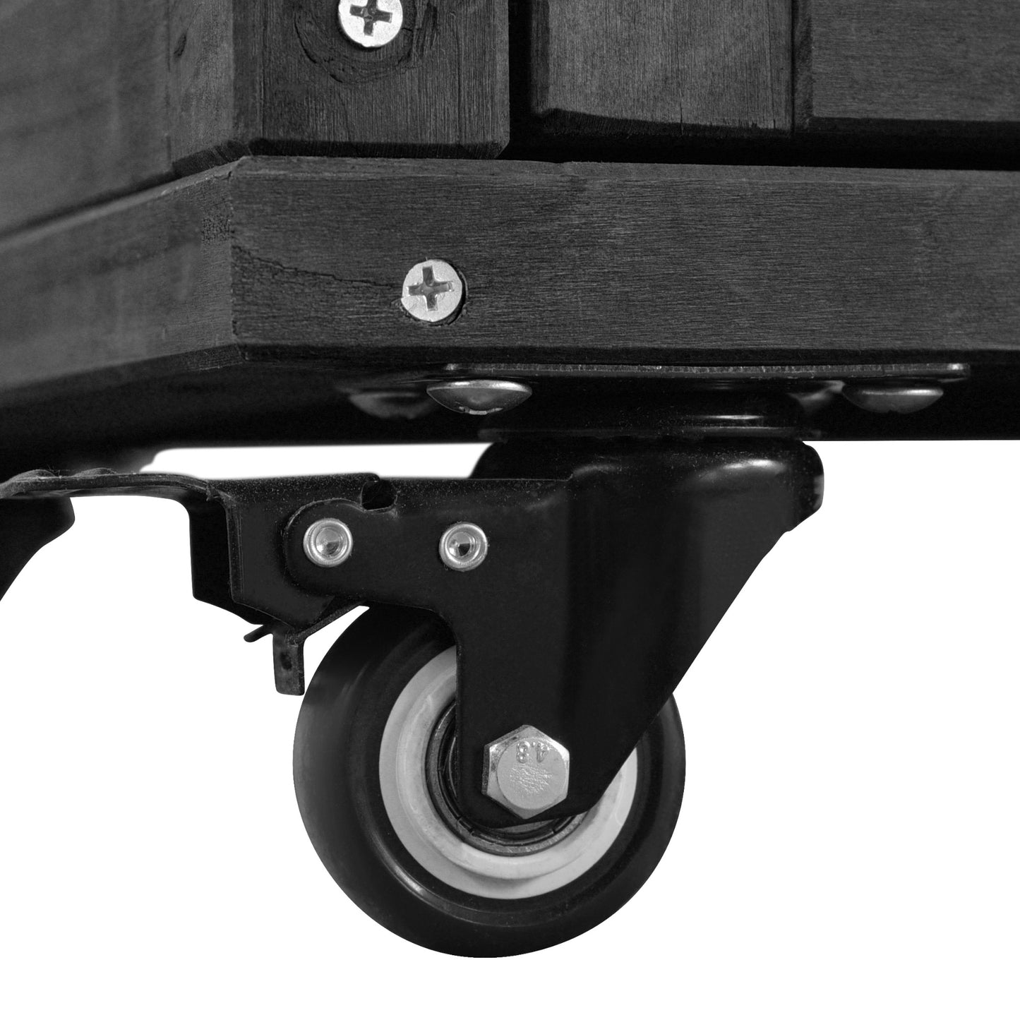 78.3" Outdoor Kitchen Island with Foldable Grill Table, Wooden Outdoor Grill Cart with Trash Can Storage & Stainless Steel Top, Outdoor Bar Cart, Pizza Oven Table for Lawn & Garden, Black