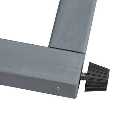 78.3" Outdoor Kitchen Island with Foldable Grill Table, Wooden Outdoor Grill Cart with Trash Can Storage & Stainless Steel Top, Outdoor Bar Cart, Pizza Oven Table for Lawn & Garden, Grey Blue