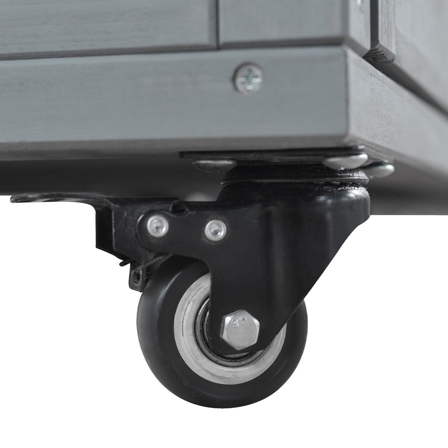 78.3" Outdoor Kitchen Island with Foldable Grill Table, Wooden Outdoor Grill Cart with Trash Can Storage & Stainless Steel Top, Outdoor Bar Cart, Pizza Oven Table for Lawn & Garden, Grey Blue