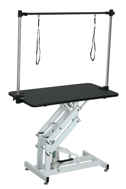 43 Inch Adjustable Heavy Type Hydraulic Pet Dog Grooming Table Upgraded Professional Drying Table Heavy Duty Frame with Adjustable Arm and Noose