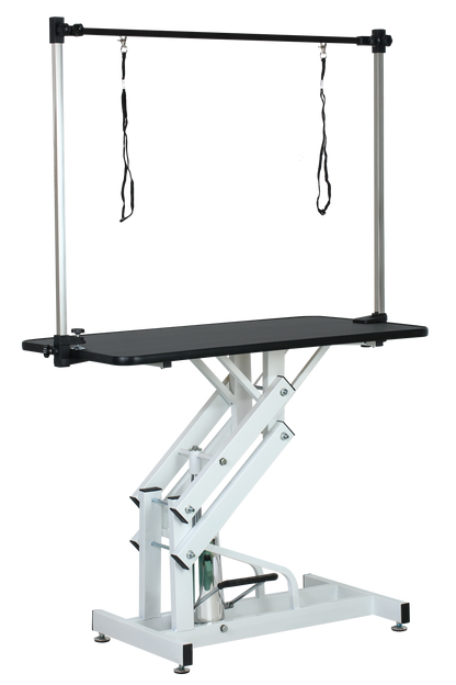 43 Inch Adjustable Heavy Type Hydraulic Pet Dog Grooming Table Upgraded Professional Drying Table Heavy Duty Frame with Adjustable Arm and Noose