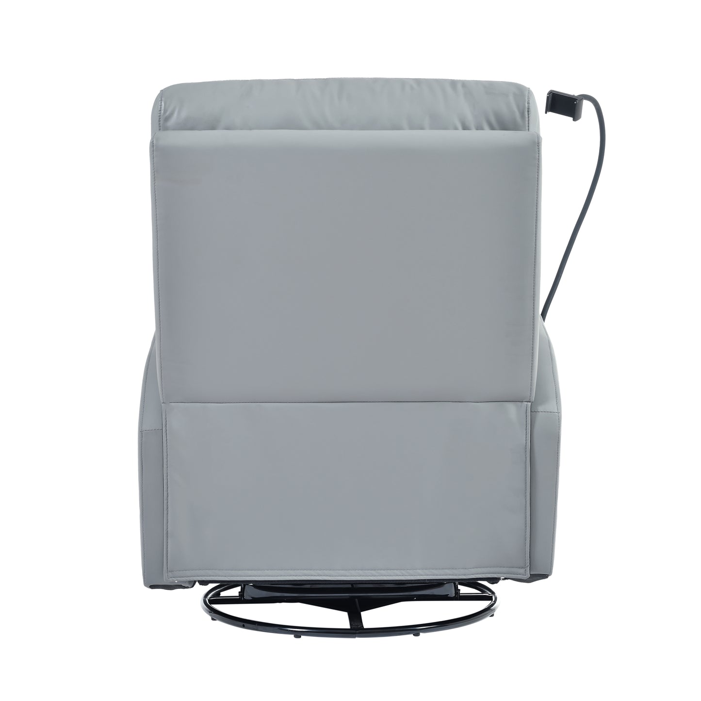 270° Power Swivel Rocker Recliner Chair, Electric Glider Reclining Sofa with USB Ports, Power Swivel Glider, Rocking Chair Nursery Recliners for Living Room Bedroom(Blue-gray)