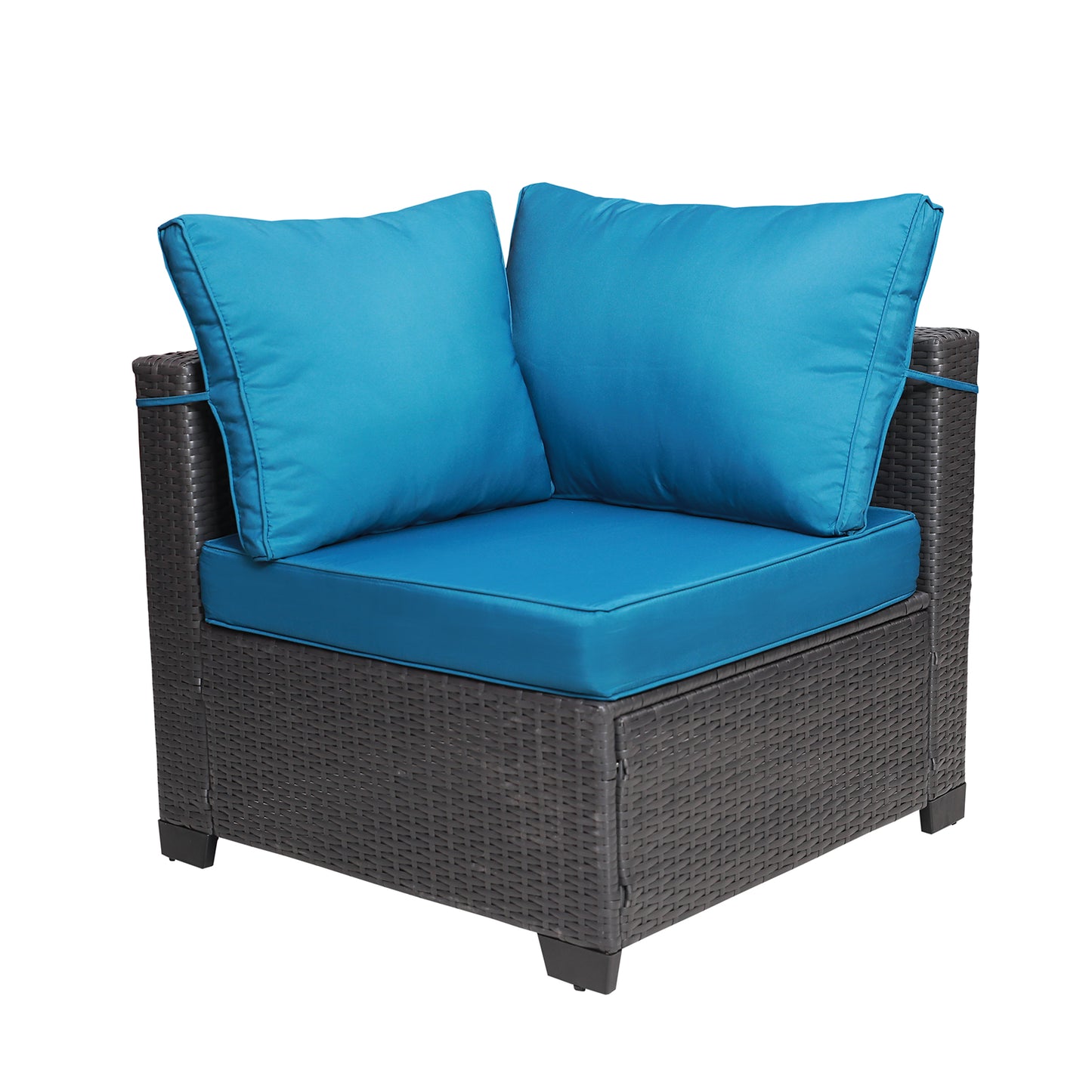 Outdoor Garden Patio Furniture 7-Piece PE Rattan Wicker Cushioned Sofa Sets and Coffee Table, patio furniture set;outdoor couch;outdoor couch patio furniture;outdoor sofa;patio couch