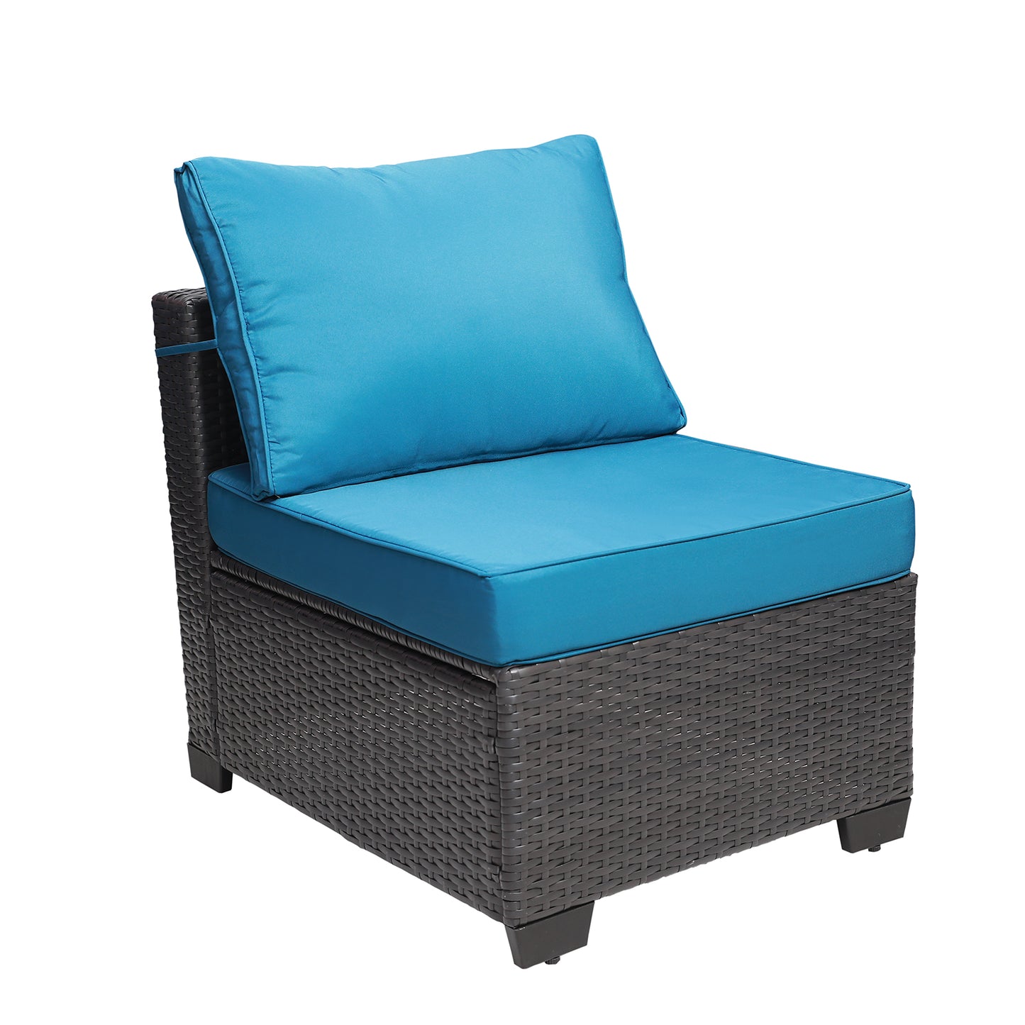 Outdoor Garden Patio Furniture 7-Piece PE Rattan Wicker Cushioned Sofa Sets and Coffee Table, patio furniture set;outdoor couch;outdoor couch patio furniture;outdoor sofa;patio couch