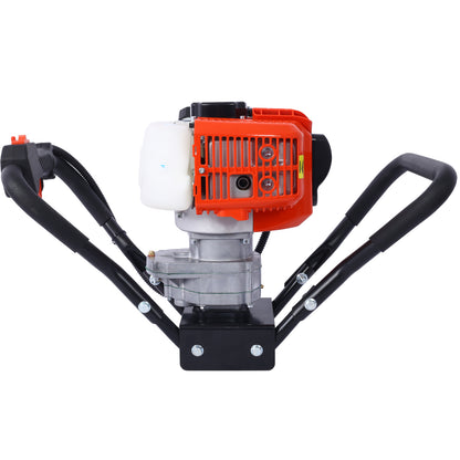 V-Type 52CC 2 Stroke Gas Post Hole Digger One Man Auger EPA Machine Plant Soil Digging Fence withHole Digger Replacement Auger Bits L4"+L6"+L8"+L12"