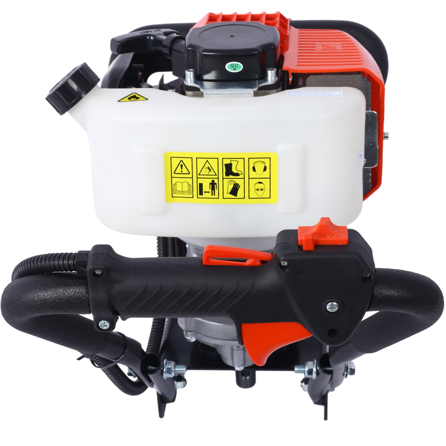 V-Type 52CC 2 Stroke Gas Post Hole Digger One Man Auger EPA Machine Plant Soil Digging Fence withHole Digger Replacement Auger Bits L4"+L6"+L8"+L12"