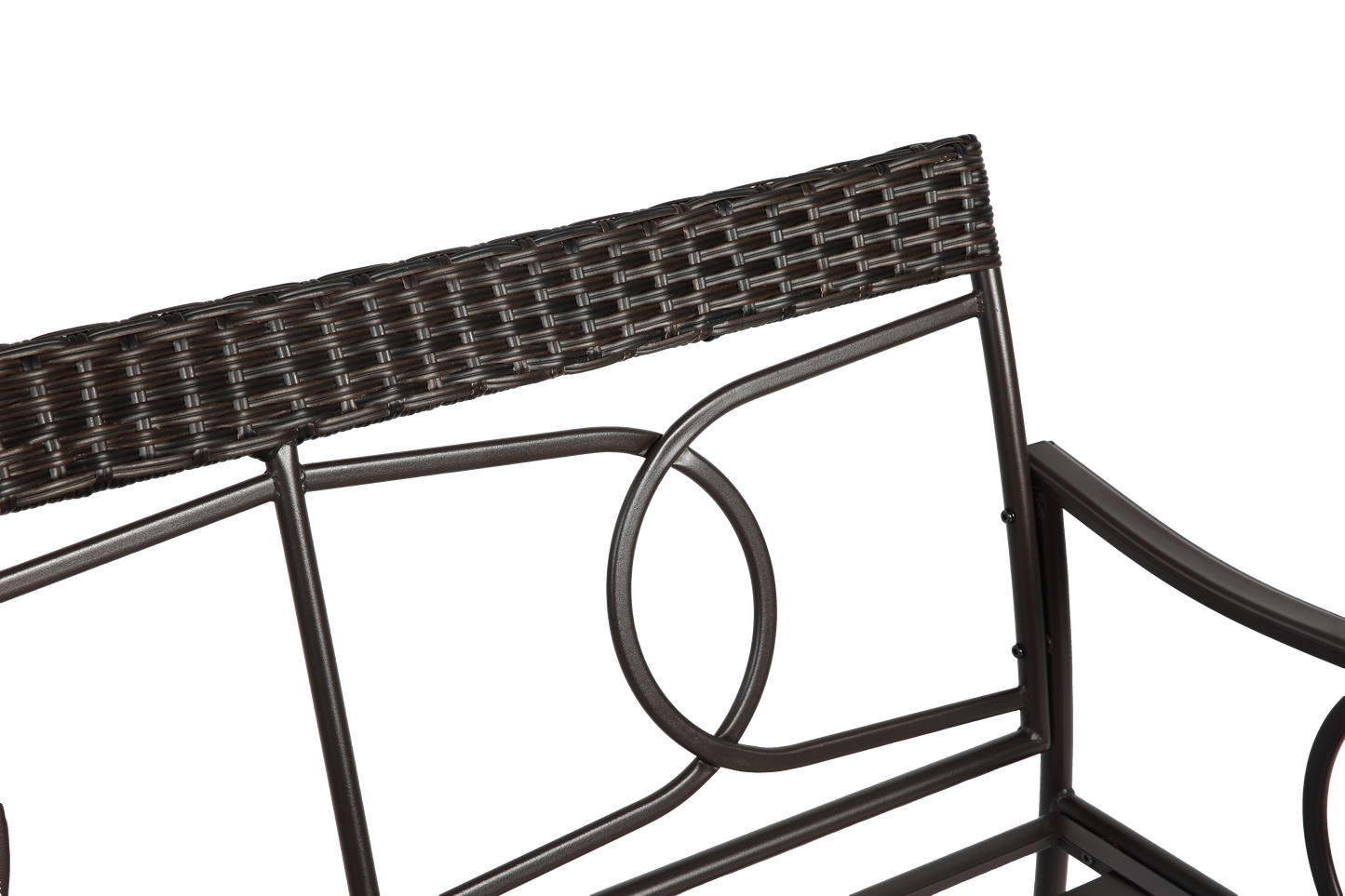 4 Piece Outdoor Patio Furniture Sets, Wicker Conversation Set for Porch Deck, Rattan Sofa Chair with Cushion-Grey