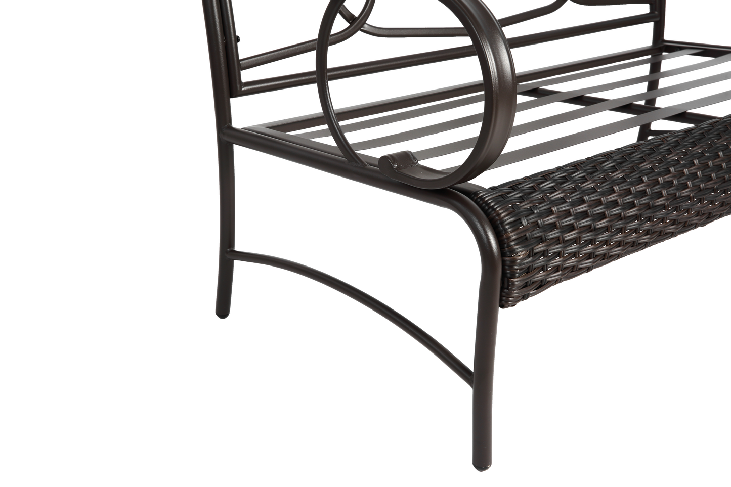 4 Piece Outdoor Patio Furniture Sets, Wicker Conversation Set for Porch Deck, Rattan Sofa Chair with Cushion-Grey