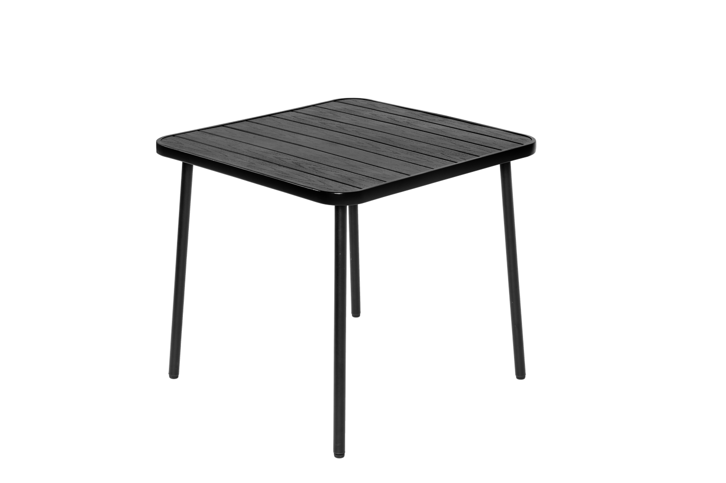 5-Piece Plastic chair and steel table Outdoor Dining Set, plastic Chairs and Table Set for Garden Patio, Black