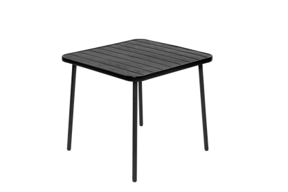 5-Piece Plastic chair and steel table Outdoor Dining Set, plastic Chairs and Table Set for Garden Patio, Black